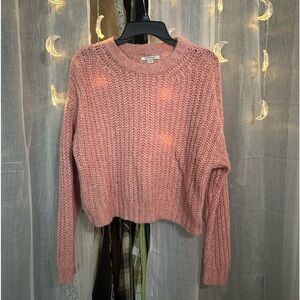 pink american eagle knitted sweater